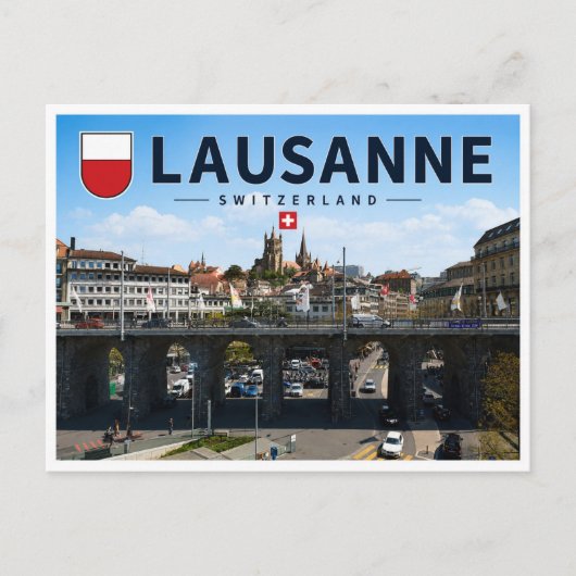 Lausanne - Zwitserland Briefkaart (Voorkant)