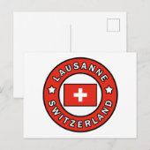 Lausanne Zwitserland Briefkaart (Voorkant / Achterkant)