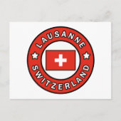 Lausanne Zwitserland Briefkaart (Voorkant)