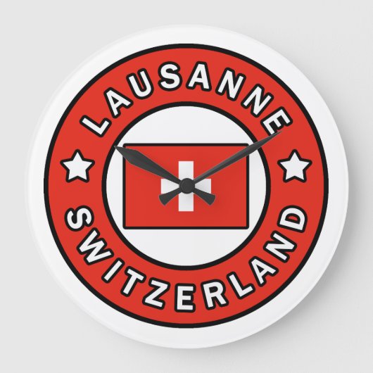 Lausanne Zwitserland Grote Klok (Voorkant)