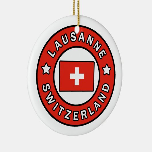 Lausanne Zwitserland Keramisch Ornament (Rechts)