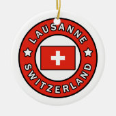 Lausanne Zwitserland Keramisch Ornament (Voorkant)