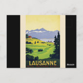 Lausanne, Zwitserland reisposter Briefkaart (Achterkant)