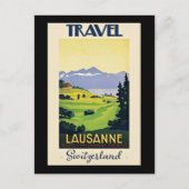 Lausanne, Zwitserland reisposter Briefkaart (Voorkant)