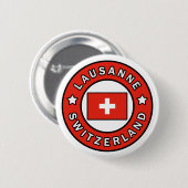 Lausanne Zwitserland Ronde Button 5,7 Cm (Voorkant /achterkant)