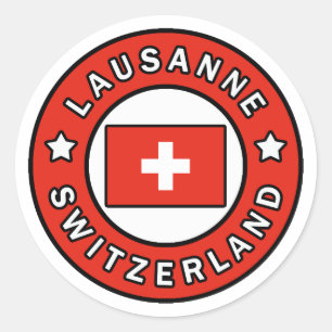 Lausanne Zwitserland Ronde Sticker