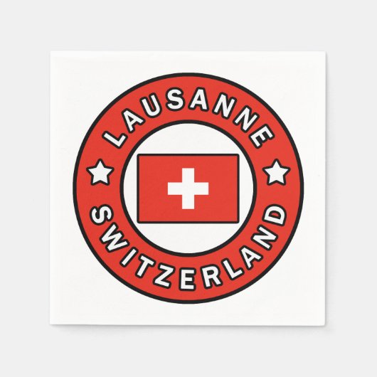 Lausanne Zwitserland Servet (Voorkant)