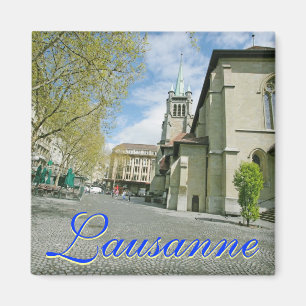 Lausanne, Zwitserland Square Magnet