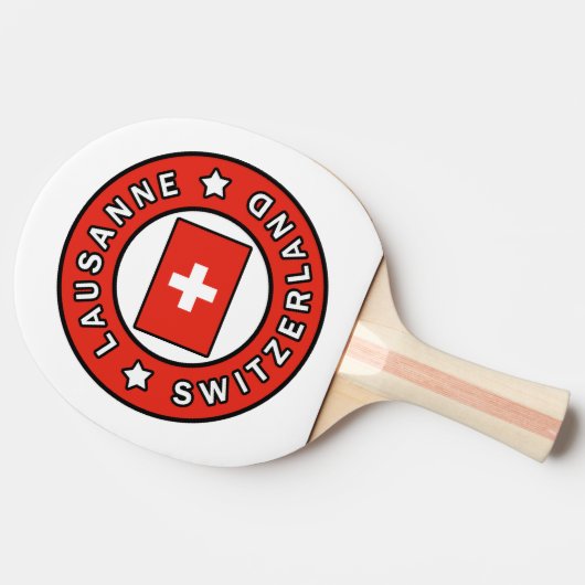Lausanne Zwitserland Tafeltennisbatje (Zijkant)