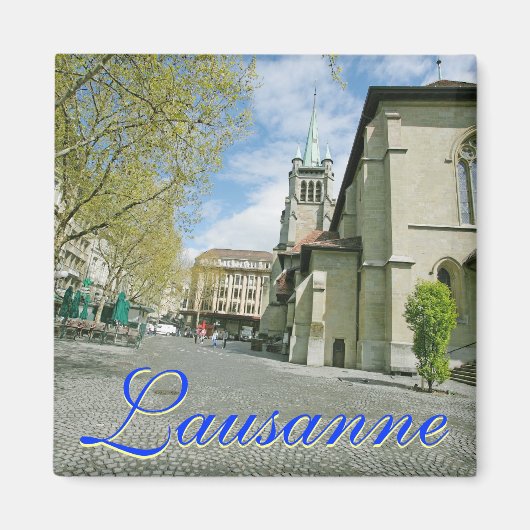 Lausanne, Zwitserland Vierkante Magneet (Voorkant)