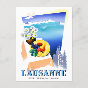 Lausanne Zwitserland vintage-Briefkaart Briefkaart