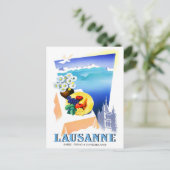 Lausanne Zwitserland vintage-Briefkaart Briefkaart (Staand voorkant)