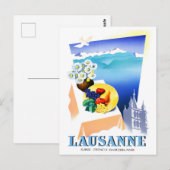 Lausanne Zwitserland vintage-Briefkaart Briefkaart (Voorkant / Achterkant)