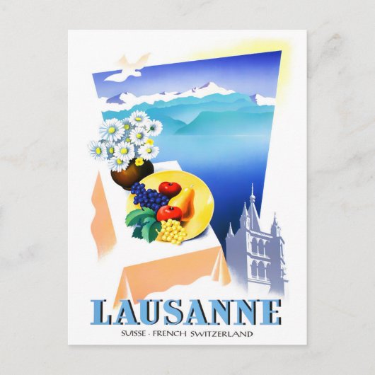 Lausanne Zwitserland vintage-Briefkaart Briefkaart (Voorkant)