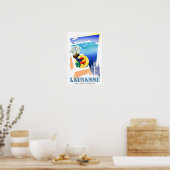 Lausanne Zwitserland vintage-Poster Poster (Keuken)
