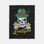 Lausbua Bavaria Skull Bavarian Costumes Fleece Deken (Voorkant)