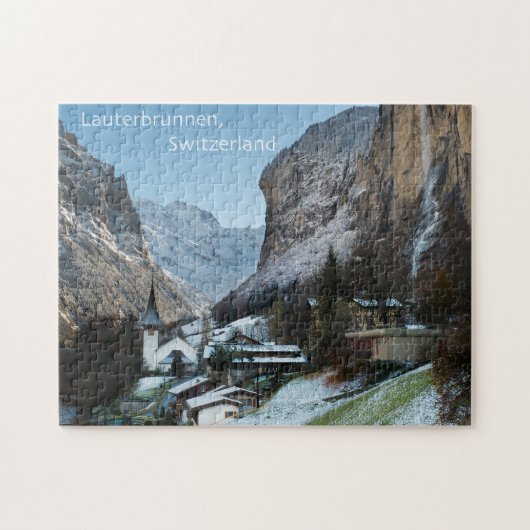 Lauterbrunnen Puzzle met Gift Box Legpuzzel (Horizontaal)