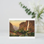 Lauterbrunnen Staubbach Waterfall Zwitserland Briefkaart (Staand voorkant)