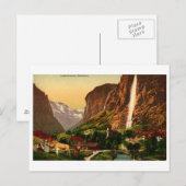 Lauterbrunnen Staubbach Waterfall Zwitserland Briefkaart (Voorkant / Achterkant)