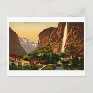 Lauterbrunnen Staubbach Waterfall Zwitserland Briefkaart