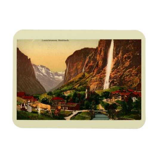 Lauterbrunnen Staubbach Waterfall Zwitserland Magneet (Horizontaal)