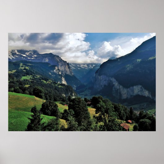Lauterbrunnen Uitzicht Poster (Voorkant)