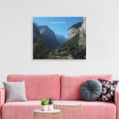 Lauterbrunnen Valley Canvas Muurprint Afdruk (Insitu (Woonkamer))