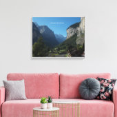 Lauterbrunnen Valley Canvas Muurprint Afdruk (Insitu (Woonkamer))