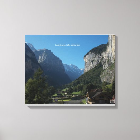 Lauterbrunnen Valley Canvas Muurprint Afdruk (Voorkant)