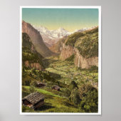 Lauterbrunnen Valley en Briethorn uit Wengen, B Poster (Voorkant)