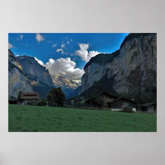Lauterbrunnen Valley Floor Poster (Voorkant)