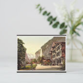 Lauterbrunnen Valley, straatuitzicht met Staubbach Briefkaart (Staand voorkant)