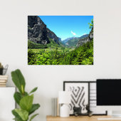 Lauterbrunnen valley uit Trummelbach Poster (Thuiskantoor)