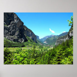 Lauterbrunnen valley uit Trummelbach Poster