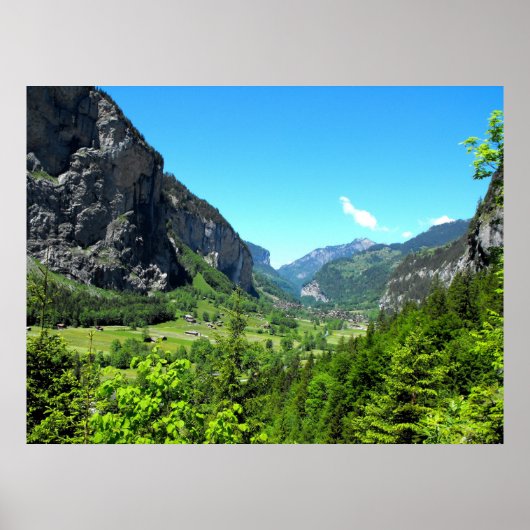 Lauterbrunnen valley uit Trummelbach Poster (Voorkant)