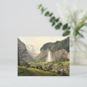 Lauterbrunnen Valley with Staubbach, Bernese Oberl Briefkaart (Staand voorkant)
