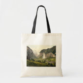 Lauterbrunnen Valley with Staubbach, Bernese Oberl Tote Bag (Voorkant)