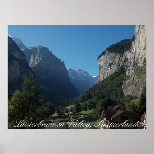 Lauterbrunnen Valley Zwitserland 1 Poster (Voorkant)