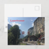 Lauterbrunnen Valley, Zwitserland Briefkaart (Voorkant / Achterkant)