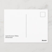 Lauterbrunnen Valley, Zwitserland Briefkaart (Achterkant)