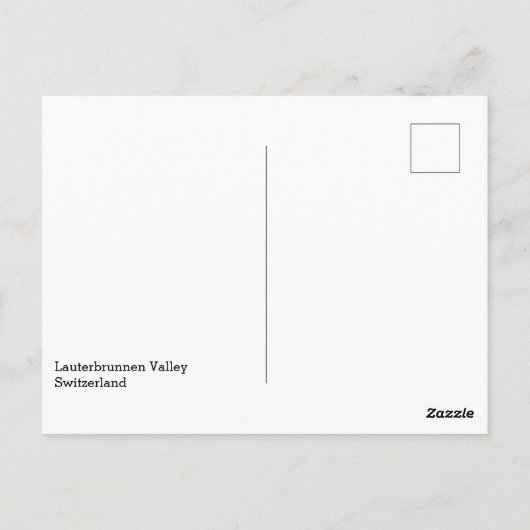 Lauterbrunnen Valley, Zwitserland Briefkaart (Achterkant)