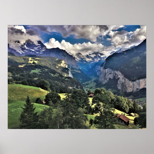 Lauterbrunnen Valley, Zwitserland Poster (Voorkant)