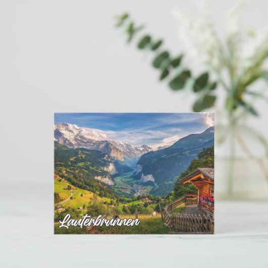 Lauterbrunnen, Zwitserland Briefkaart (Staand voorkant)