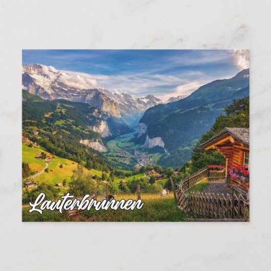 Lauterbrunnen, Zwitserland Briefkaart (Voorkant)