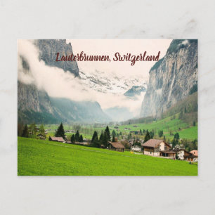 Lauterbrunnen Zwitserland gestilised Briefkaart