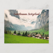 Lauterbrunnen Zwitserland gestilised Briefkaart (Voorkant)