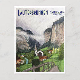 Lauterbrunnen Zwitserland reiskaartje Feestdagenkaart