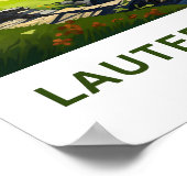 Lauterbrunnen Zwitserland Reisprint Poster (Hoek)