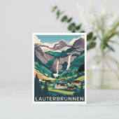 Lauterbrunnen Zwitserland Reizen Briefkaart (Staand voorkant)