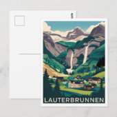 Lauterbrunnen Zwitserland Reizen Briefkaart (Voorkant / Achterkant)